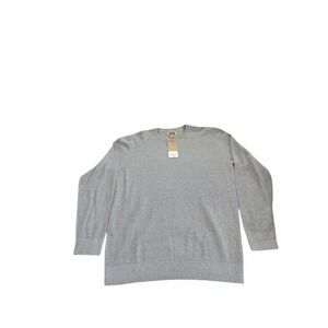 Foundry Supply Co Mens XL T Grey Heather Herringbone Knit Crew Neck Sweater NWT